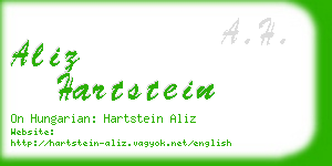 aliz hartstein business card